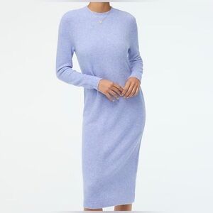 Like New J. Crew Elegant Periwinkle Super Soft   Long Sleeve Sweater Dress, Sz L